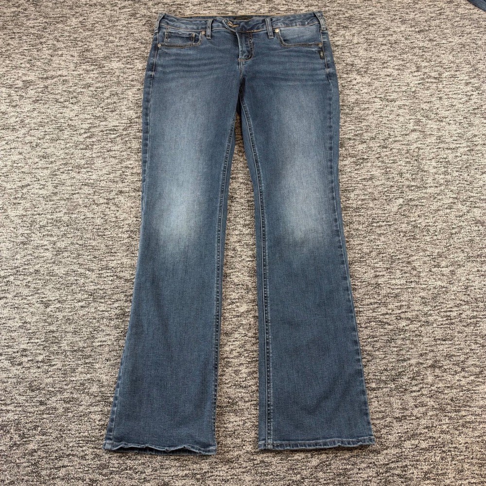 Silver Jeans Tuesday Slim Boot Womens 34x32 Blue Stretch Low Rise Bootcut Denim